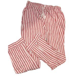 Christmas candy cane striped pajama bottoms
